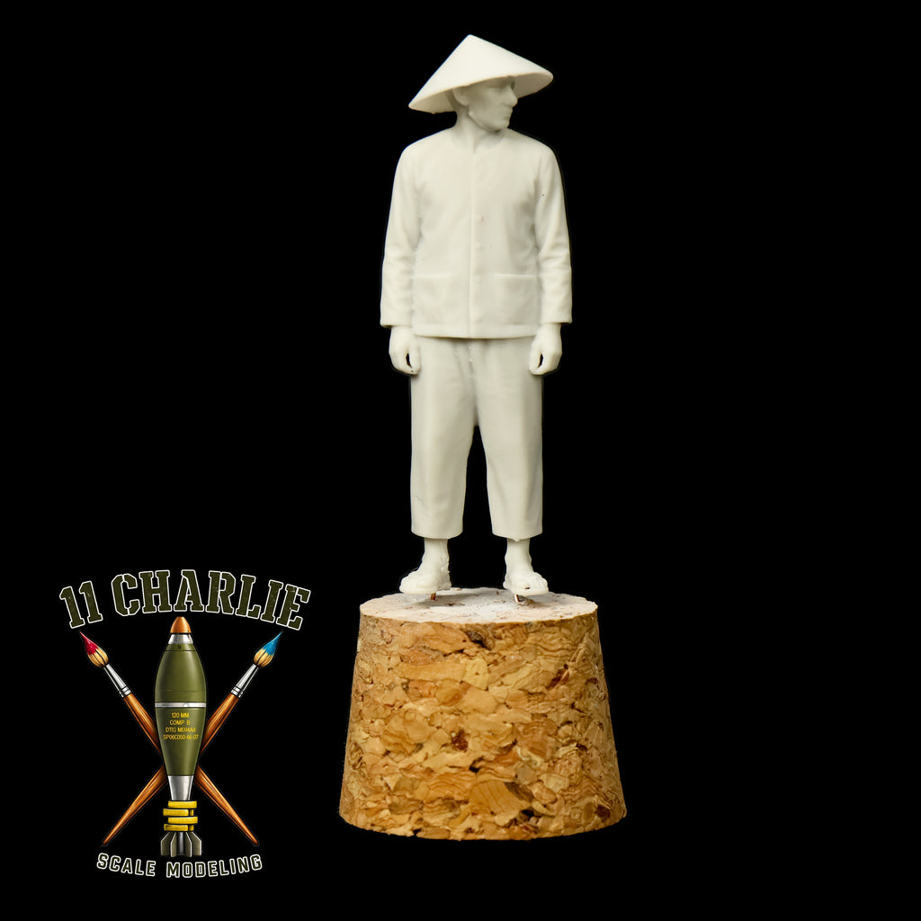 Single Vietnamese Man with Non La Hat
