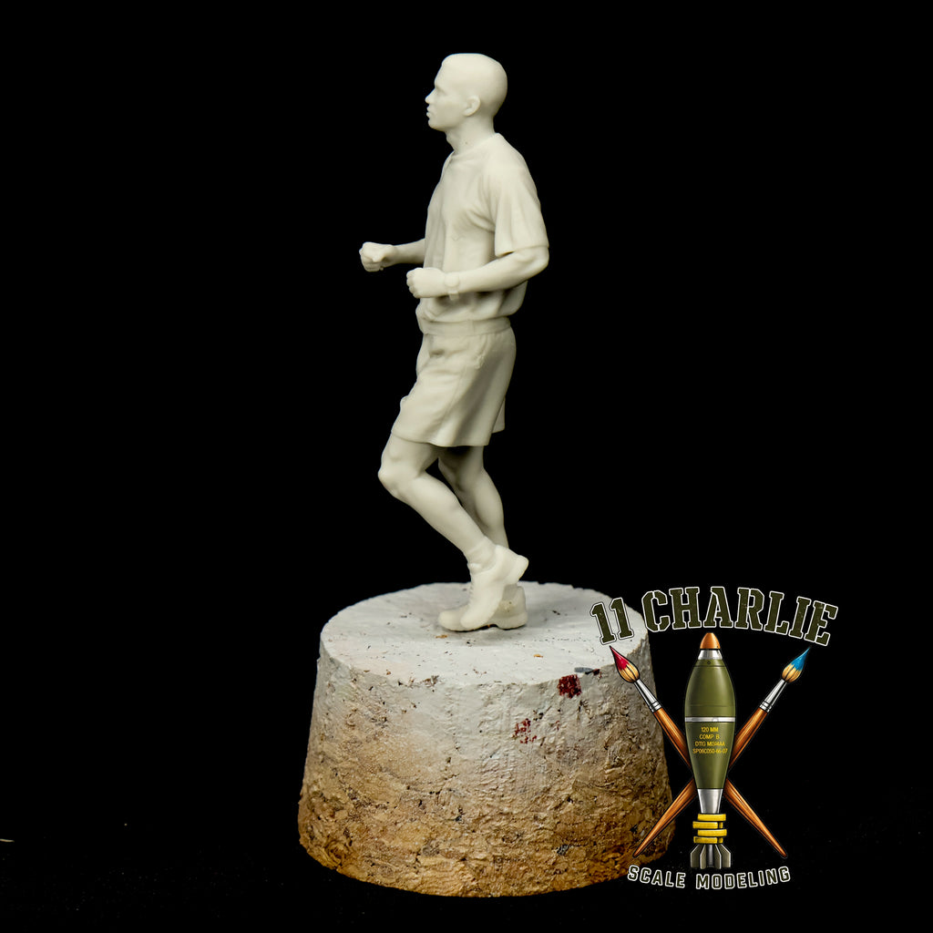 Single Soldier Running in PT Gear Option 1