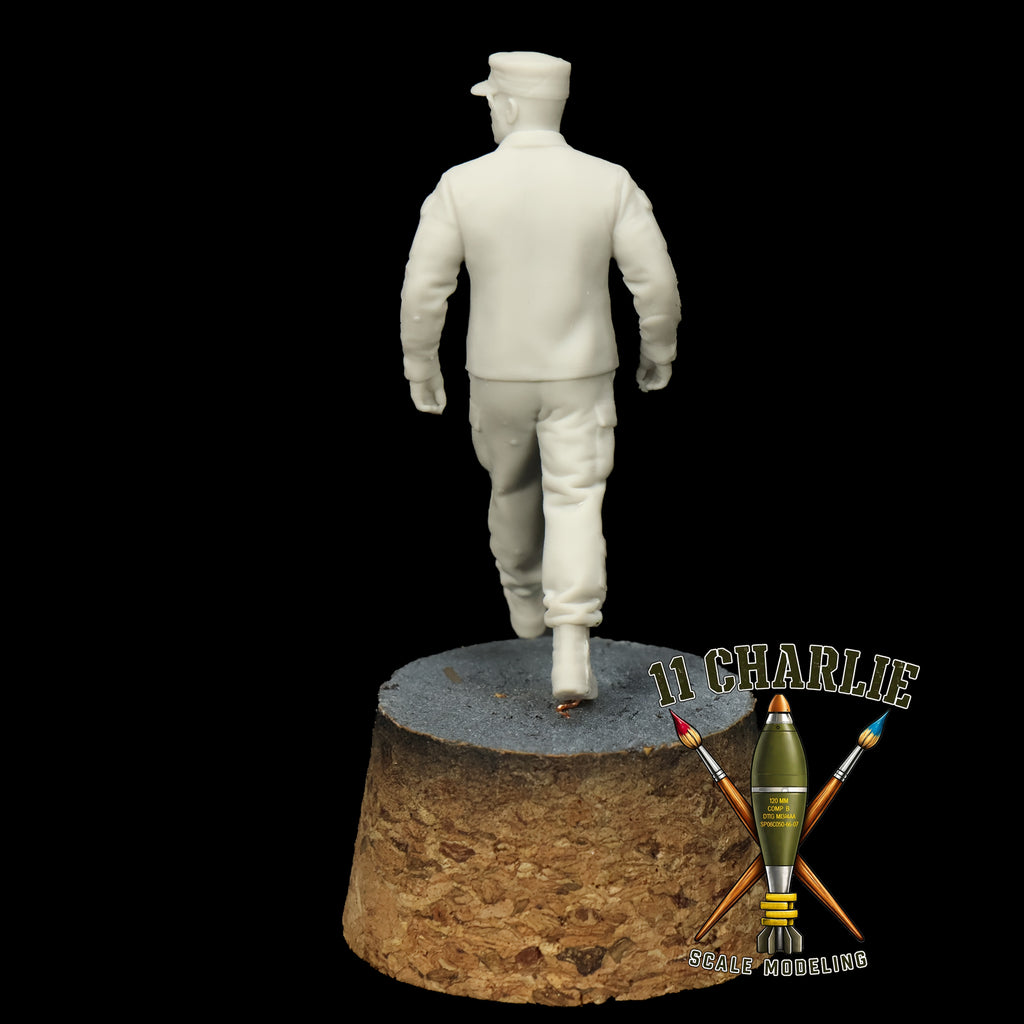 Single Soldier in Patrol Cap Walking Option 2