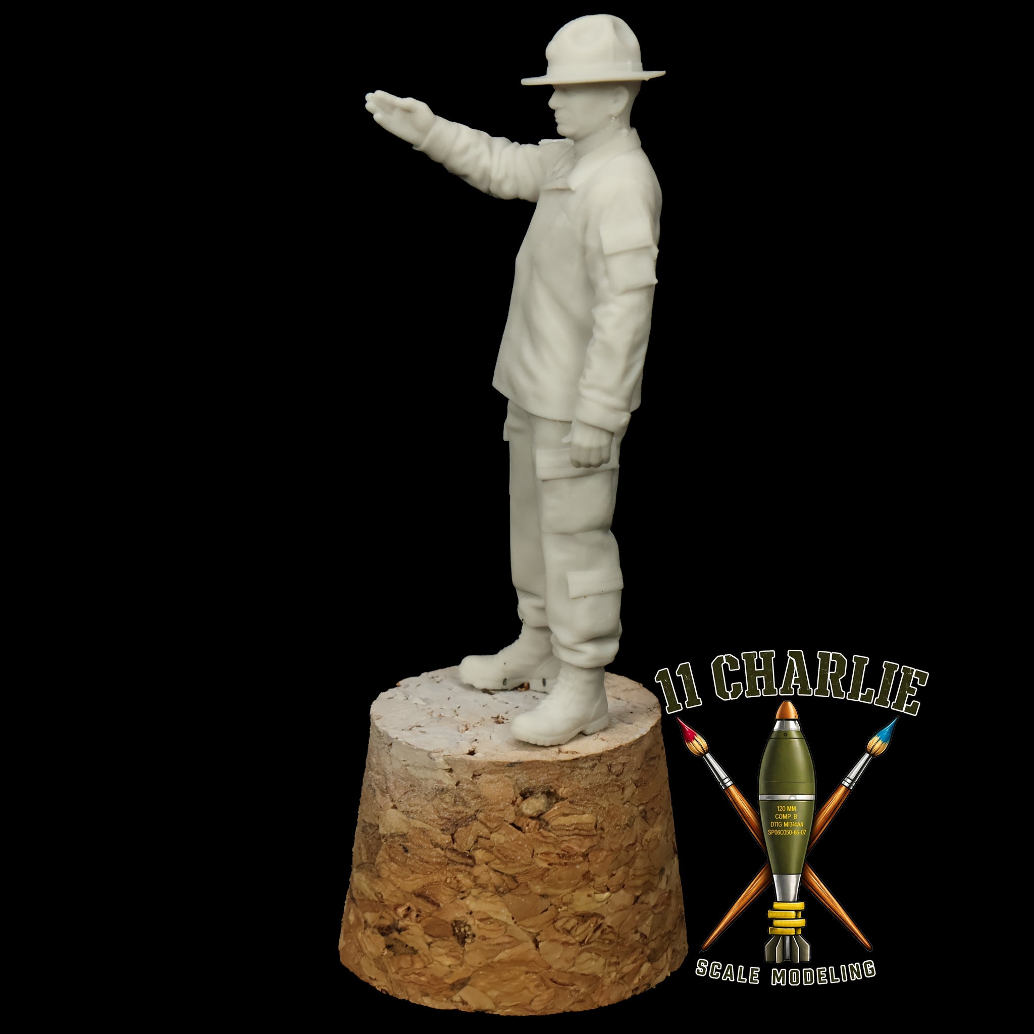 Single Drill Sergeant with Knife Hand Option 1