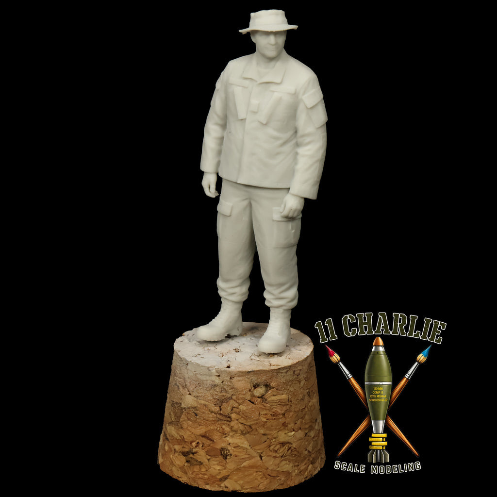 Single Soldier Standing in Boonie Hat Option 1