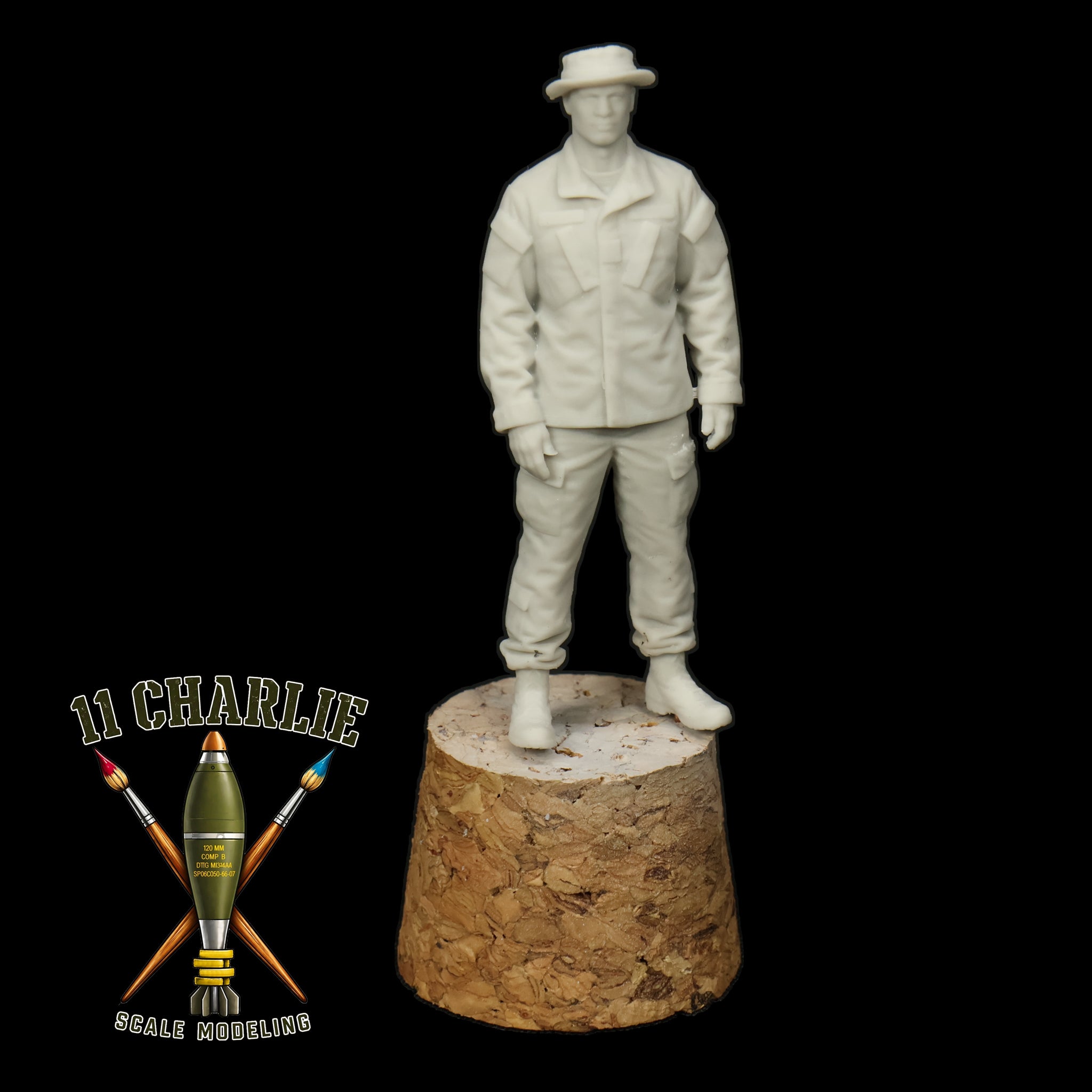 Single Soldier wearing Boonie Hat Option 2