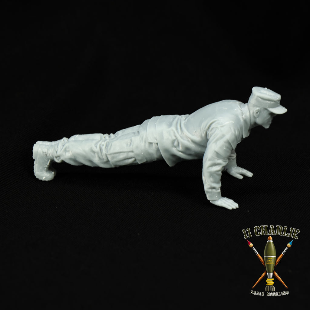 Single Soldier in Pushup Position