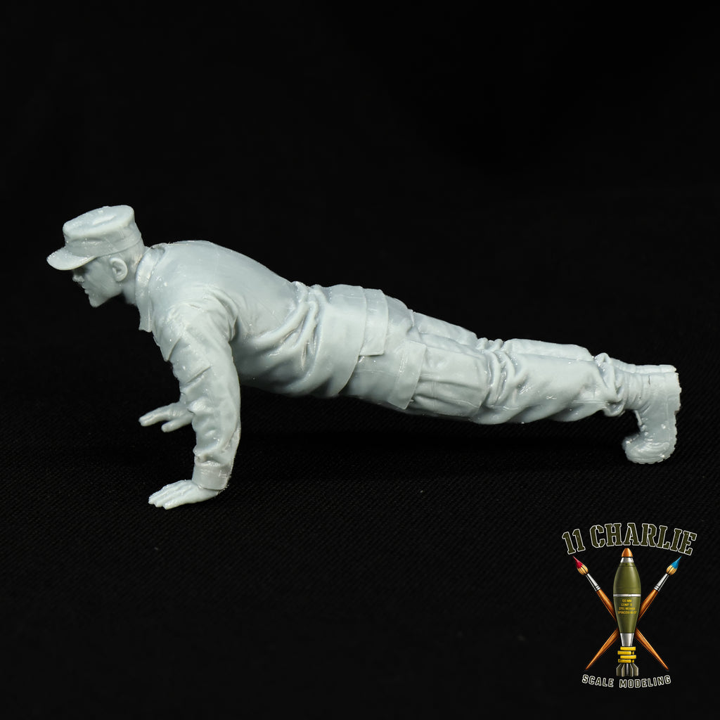 Single Soldier in Pushup Position