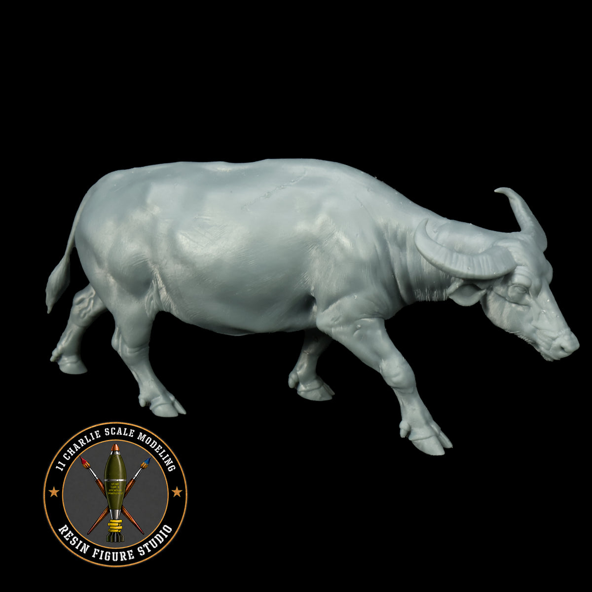 Single Asian Water Buffalo Option 1
